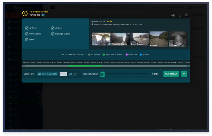 Remote access to live streams and stored historical footage.