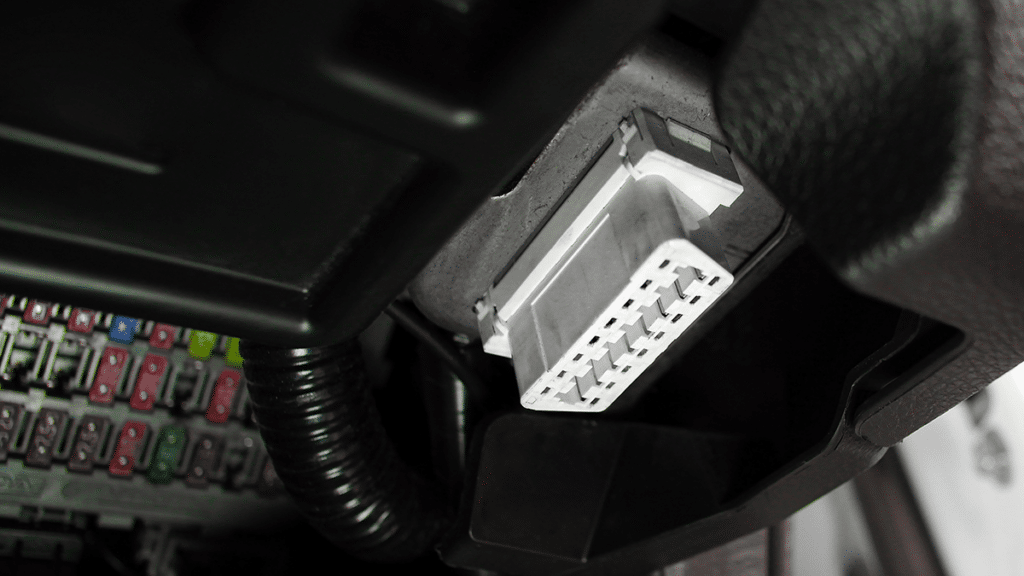 OBD-II port provides a direct line to the vehicles Engine Control Unit to capture data for a fleet management platform.